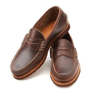 RANCOURT & COMPANY Men’s BEEFROLL PENNY LOAFERS brown size 10